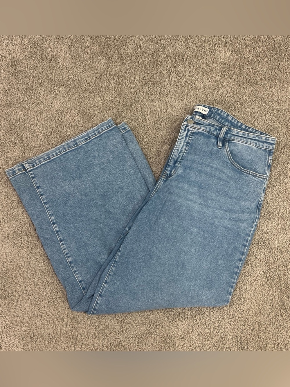 Ava & Viv Medium Blue Straight Leg Jeans